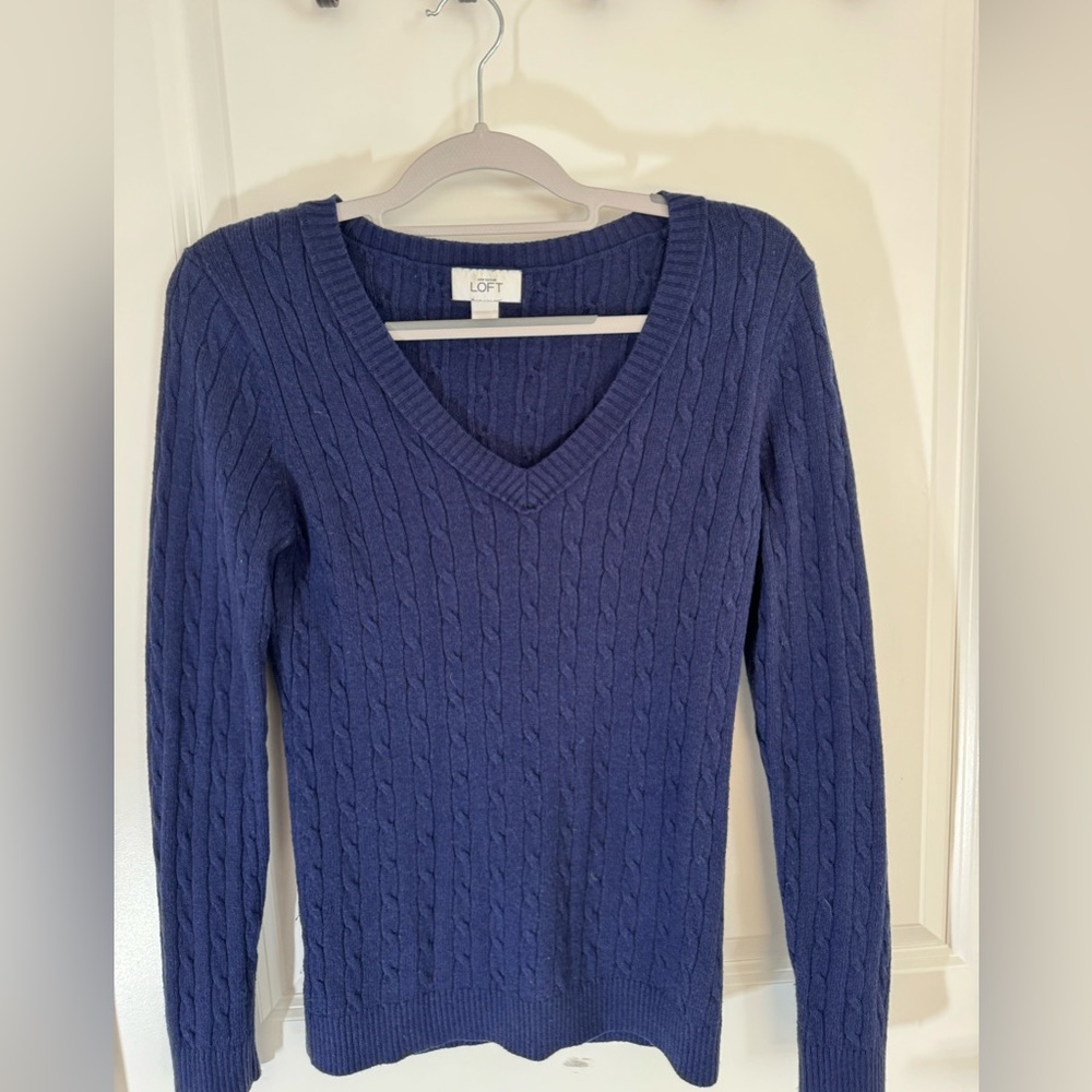 Blue Knit Loft Sweater